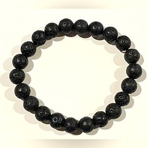 Lava Stone bead bracelet.  8mm beads. NWOT.